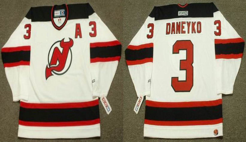 2019 Men New Jersey Devils 3 Daneyko white style 2 CCM NHL jerseys